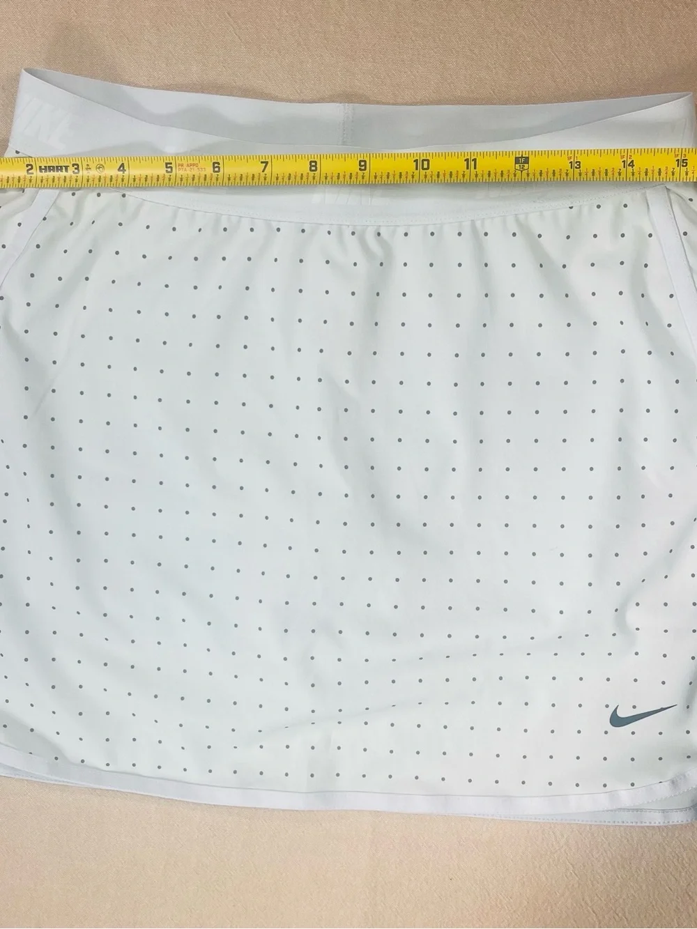 Nike White Tennis Skort with Gray Micro Dot Print